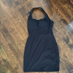 Elegant Black Halter Dress